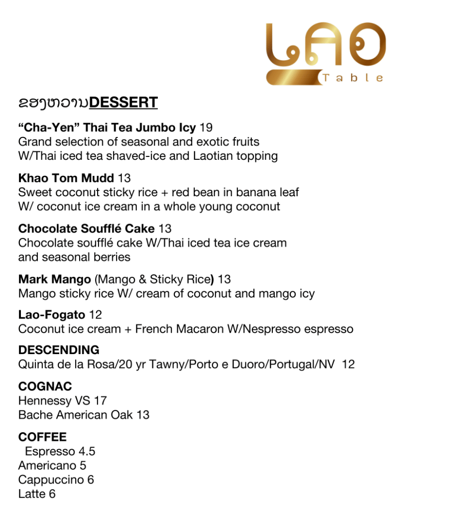2018 Dessert Lao Table-1